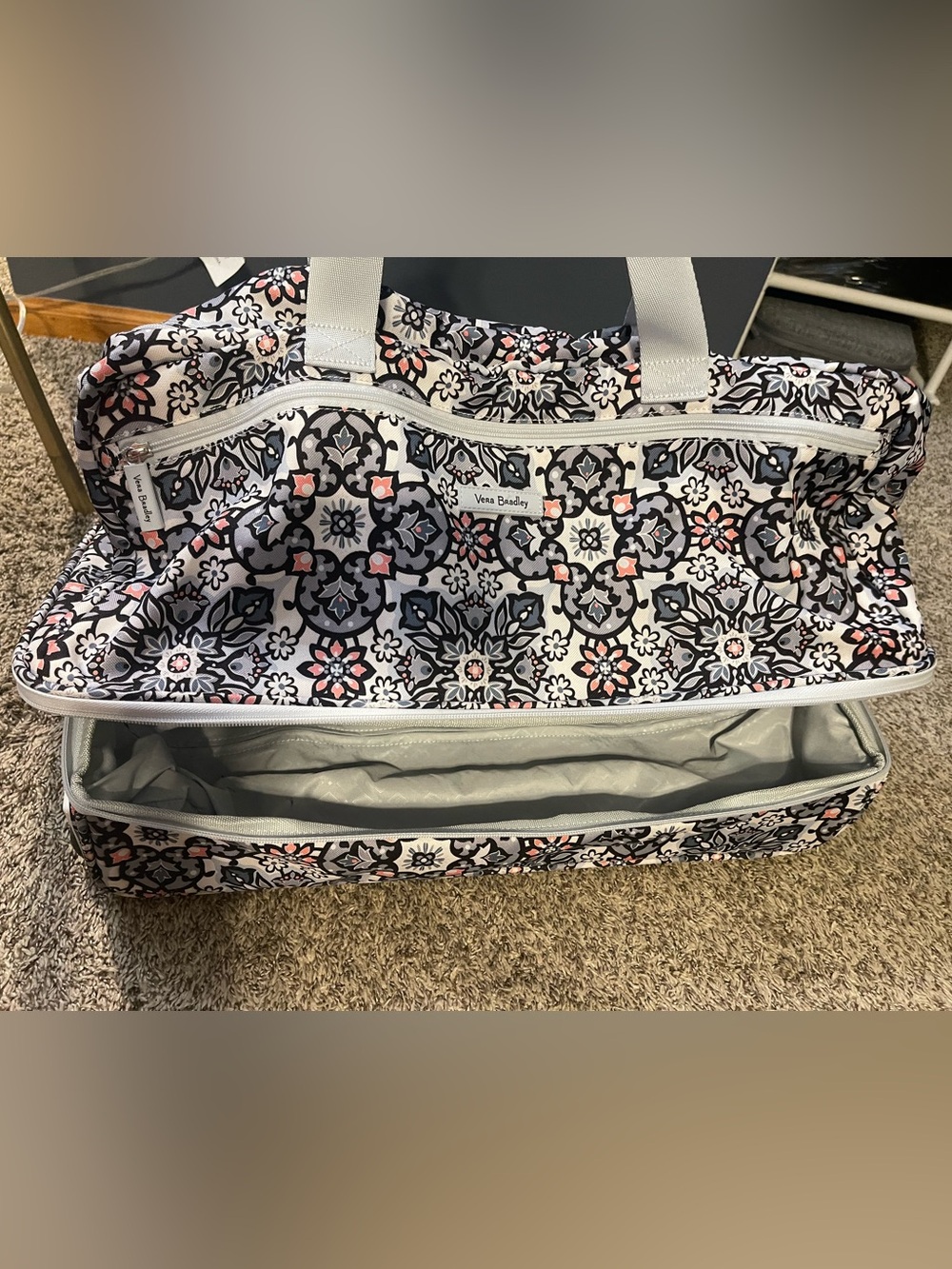 Vera Bradley Lisbon Medallion wheeled carry-on duffle - Picture 8 of 11